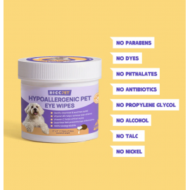HICCPET 寵物淚痕潔眼紙 100片裝 - 無香（貓狗適用）